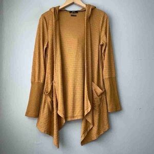 Cato Mustard Hooded Cardigan